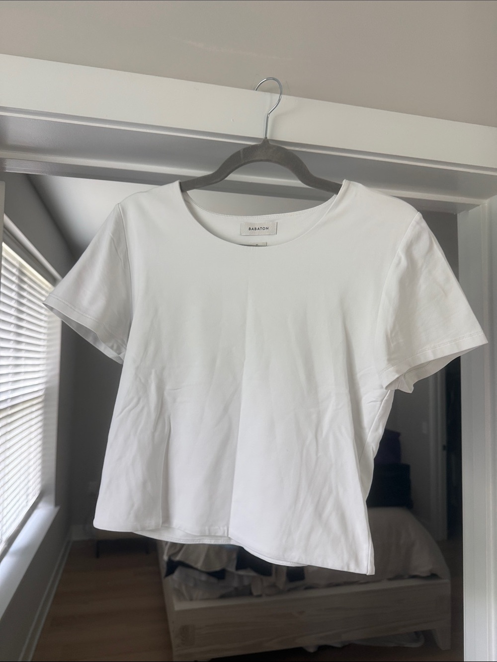 Babaton White Short Sleeve Tee